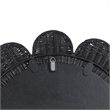 Pemberly Row Handmade Contemporary Accent Black Rattan Round Mirror