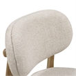Pemberly Row Contemporary Cream Performance Fabric Dining Chair
