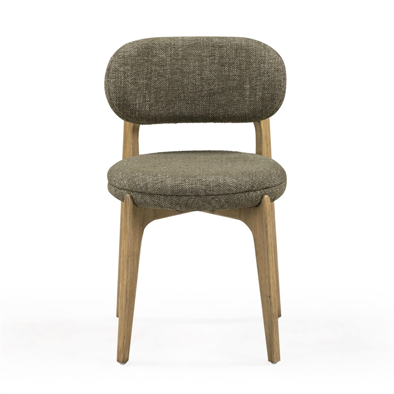Pemberly Row Contemporary Green Performance Fabric Dining Chair