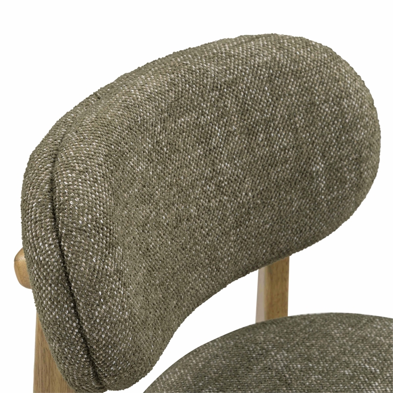 Pemberly Row Contemporary Green Performance Fabric Dining Chair