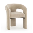 Pemberly Row Contemporary Taupe Performance Chenille Dining Chair