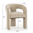 Pemberly Row Contemporary Taupe Performance Chenille Dining Chair