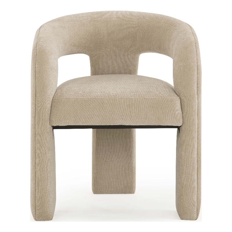Pemberly Row Contemporary Taupe Performance Chenille Dining Chair