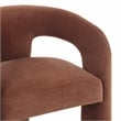 Pemberly Row Contemporary Rust Red Performance Chenille Dining Chair