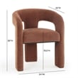 Pemberly Row Contemporary Rust Red Performance Chenille Dining Chair