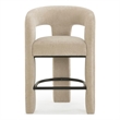 Pemberly Row Contemporary Taupe Performance Chenille Counter Stool