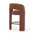 Pemberly Row Contemporary Rust Red Performance Chenille Counter Stool