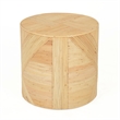 Pemberly Row Contemporary Accent Natural Rattan Cross Side Table