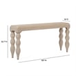 Pemberly Row Contemporary Accent Natural Rattan Console Table