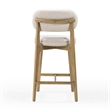 Pemberly Row Contemporary Cream Performance Fabric Counter Stool