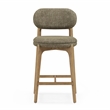 Pemberly Row Contemporary Green Performance Fabric Counter Stool