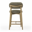 Pemberly Row Contemporary Green Performance Fabric Counter Stool