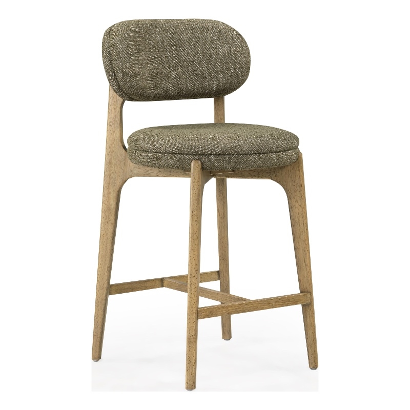 Pemberly Row Contemporary Green Performance Fabric Counter Stool