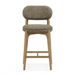 Pemberly Row Contemporary Green Performance Fabric Counter Stool