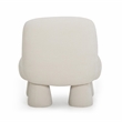 Pemberly Row Contemporary Cream Upcycled Chenille Accent Chair