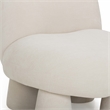 Pemberly Row Contemporary Cream Upcycled Chenille Accent Chair