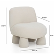 Pemberly Row Contemporary Cream Upcycled Chenille Accent Chair