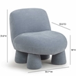 Pemberly Row Contemporary Blue Upcycled Chenille Accent Chair