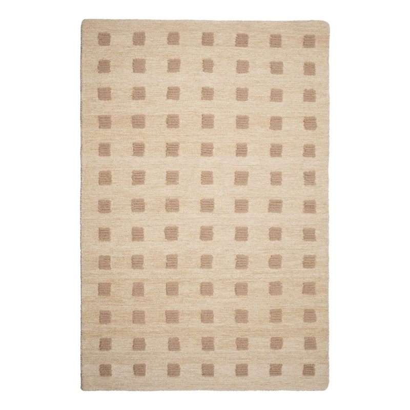 Pemberly Row Contemporary Natural Hand-Tufted 5' x 7' Floor Rug