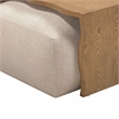 Pemberly Row Cream Performance Basketweave Ottoman with Bridge Table