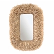 Pemberly Row Contemporary Natural Sisal Rectangular Wall Mirror