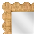 Pemberly Row Contemporary Accent Long Natural Rattan Wall Mirror