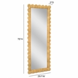 Pemberly Row Contemporary Accent Long Natural Rattan Wall Mirror