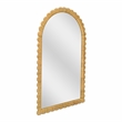 Pemberly Row Contemporary Jumbo Natural Rattan Arched Wall Mirror
