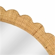 Pemberly Row Contemporary Jumbo Natural Rattan Arched Wall Mirror
