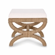 Pemberly Row Contemporary Accent Natural Finish Rattan Stool