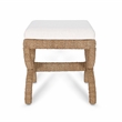 Pemberly Row Contemporary Accent Natural Finish Rattan Stool