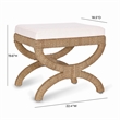 Pemberly Row Contemporary Accent Natural Finish Rattan Stool