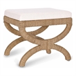 Pemberly Row Contemporary Accent Natural Finish Rattan Stool