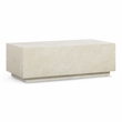 Pemberly Row Contemporary Accent Cream Travertine Coffee Table