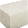 Pemberly Row Contemporary Accent Cream Travertine Coffee Table