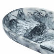 Pemberly Row Contemporary Accent Black & White Resin Petal Tray