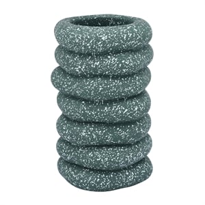 Pemberly Row Contemporary Accent Speckled Green Stacked/Sculptural Rings Vase