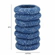 Pemberly Row Contemporary Accent Speckled Blue Stacked/Sculptural Rings Vase