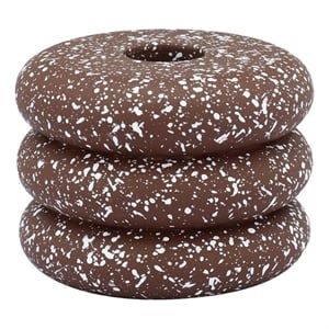 Pemberly Row Contemporary Accent Speckled Rust Stacked/Sculptural Rings Vase