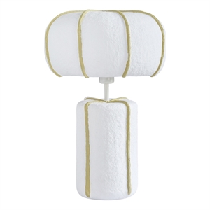 Pemberly Row Contemporary Accent Cotton Mache Finish Table Lamp