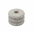 Pemberly Row Contemporary Speckled Cream Stacked Candleholder