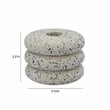 Pemberly Row Contemporary Speckled Cream Stacked Candleholder