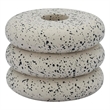 Pemberly Row Contemporary Speckled Cream Stacked Candleholder