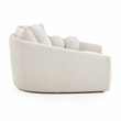 Pemberly Row Contemporary Accent Cream Finish Fabric Boucle Daybed