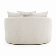 Pemberly Row Contemporary Accent Cream Finish Fabric Boucle Daybed