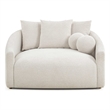 Pemberly Row Contemporary Accent Cream Finish Fabric Boucle Daybed