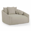 Pemberly Row Contemporary Warm Gray Boucle Upholstered Daybed