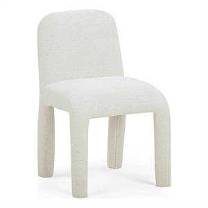 Pemberly Row Contemporary Cream Performance Chenille Dining Chair