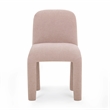 Pemberly Row Contemporary Light Pink Performance Chenille Dining Chair