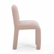 Pemberly Row Contemporary Light Pink Performance Chenille Dining Chair